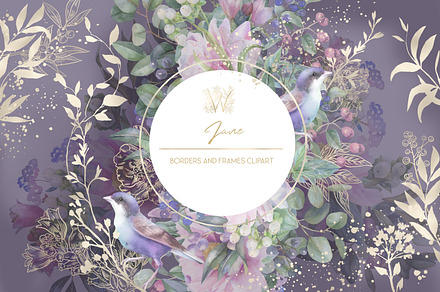 Watercolor Pink Peonies, golden png, a Decorative Illustration by WonderWonder