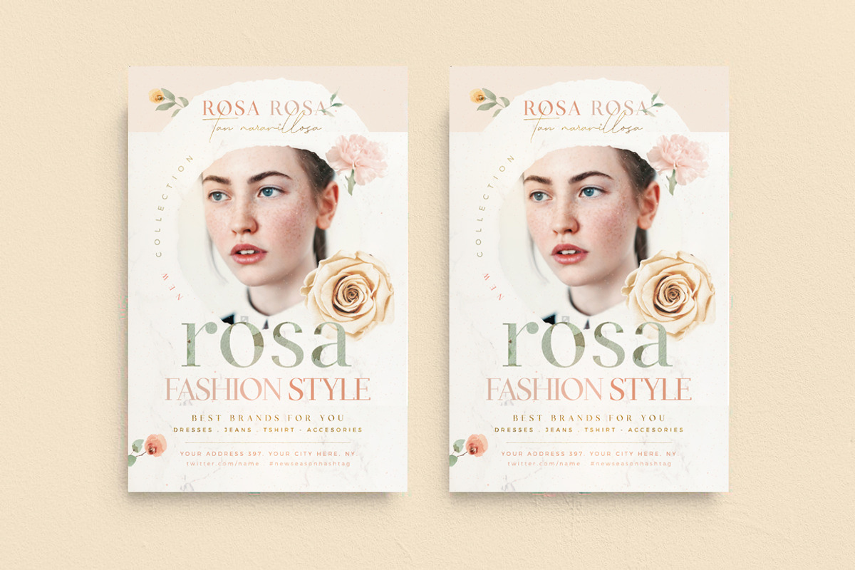 Rosa Fashion Style Flyer Template, a Flyer Template by Touringxx Creative Studio (Photo 1 of 3)