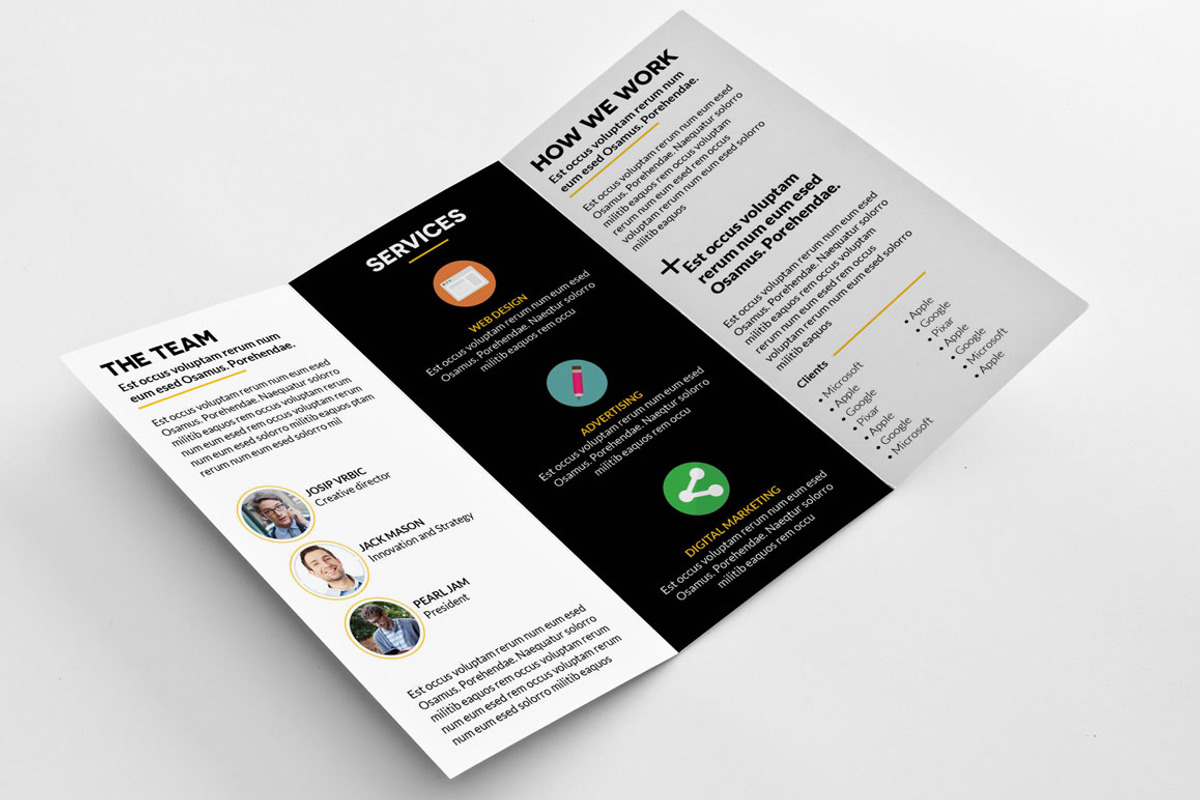 Creative Agency 3fold Brochure, a Brochure Template by Print design (Photo 4 of 4)