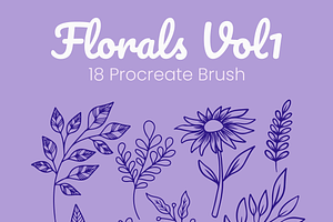 Florals Procreate Stamp Brush Vol1