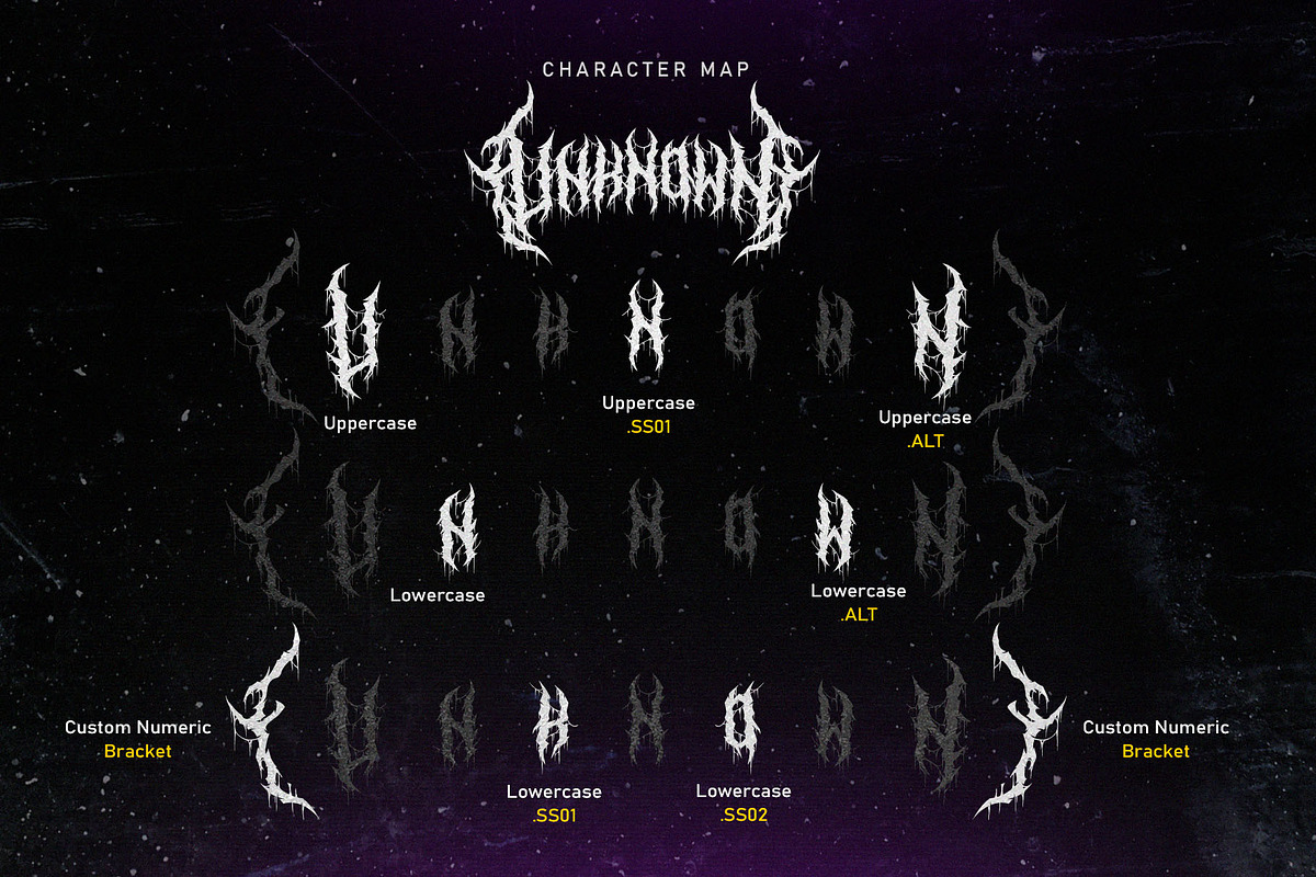 Engaged Mutan | Metal Font, a Blackletter Font by WingBuk (Photo 9 of 13)