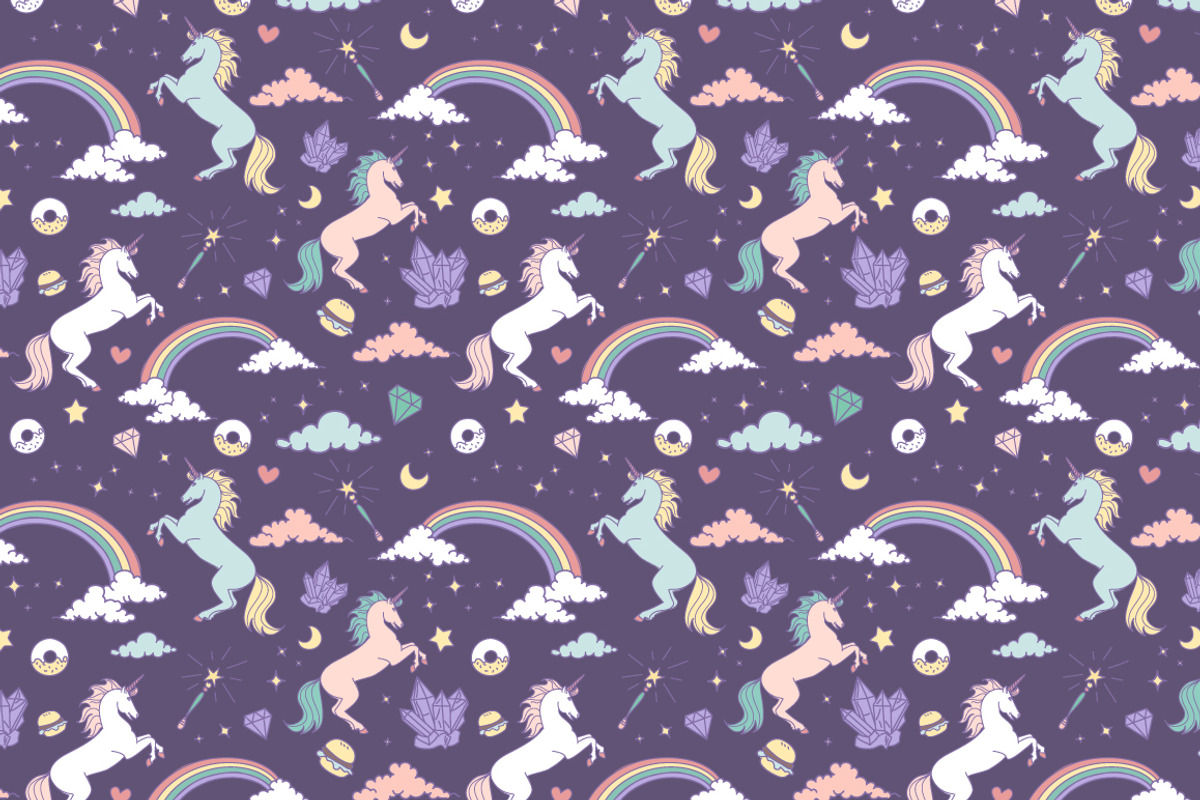 Unicorn Clip Art & backgrounds, an Animal Illustration by GraphicMarket (Photo 6 of 6)