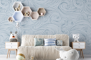 Seamless Pattern With Waves