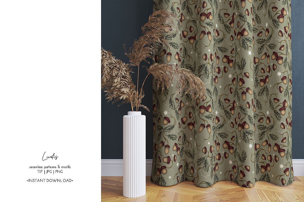 Acorn – Vintage Autumn Pattern, a Pattern Graphic by Liiafis (Photo 7 of 10)