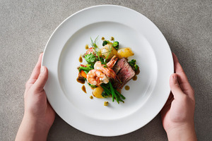Enjoying gourmet meal in fine dining, a Photo by Beautiful things