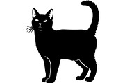 Cute Cat Silhouette Mega Vector Bund, an Animal Illustration by Designer_Momina (Thumbnail 10 of 34)