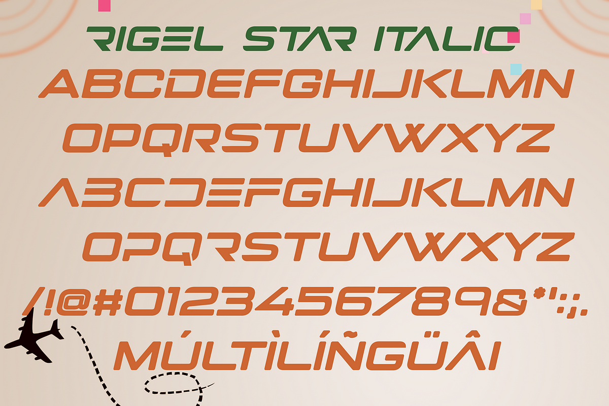 Rigel Star - Futuristic Font, a Sans Serif Font by 177Studio (Photo 6 of 6)