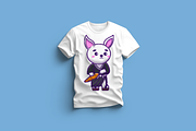 Cute Rabbit Wearing Kimono Cartoon, an Animal Illustration by Artstorystudio (Thumbnail 3 of 3)