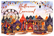 Watercolor Halloween Carnival, an Object Graphic by ma_i_vi (Thumbnail 10 of 10)