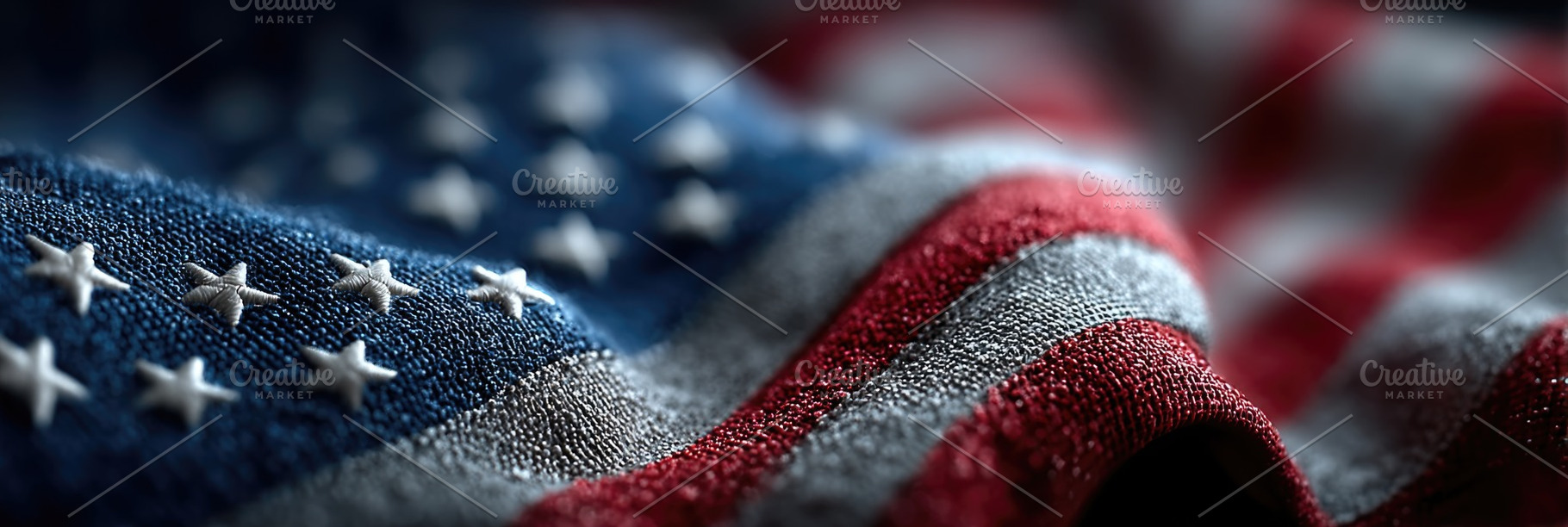 Close-up American flag fabric for Fourth of July banner, a Background Photo by José Manuel Gelpi