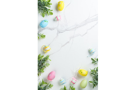 Easter eggs on white background., a Holiday Photo by Nadia-nb