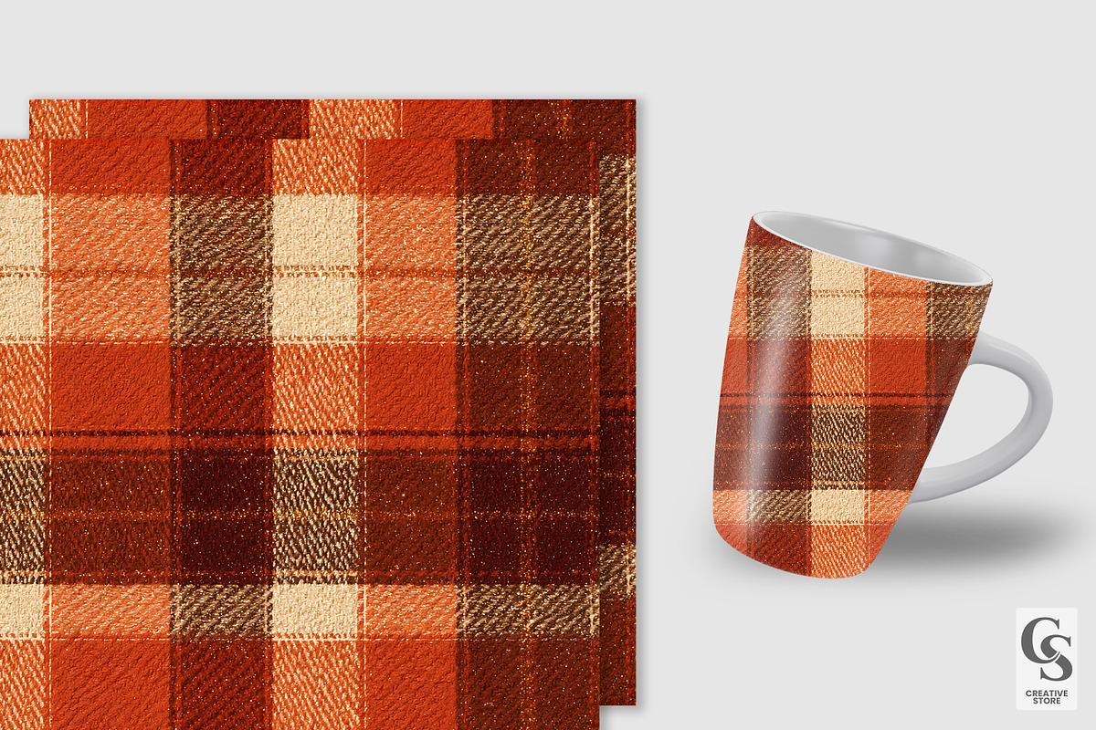 Luxury Autumn Plaid Seamless Pattern, a Pattern Graphic by Creative Store (Photo 3 of 5)