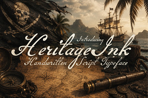 Heritage Ink - Script Typeface, a Script Font by HipFonts