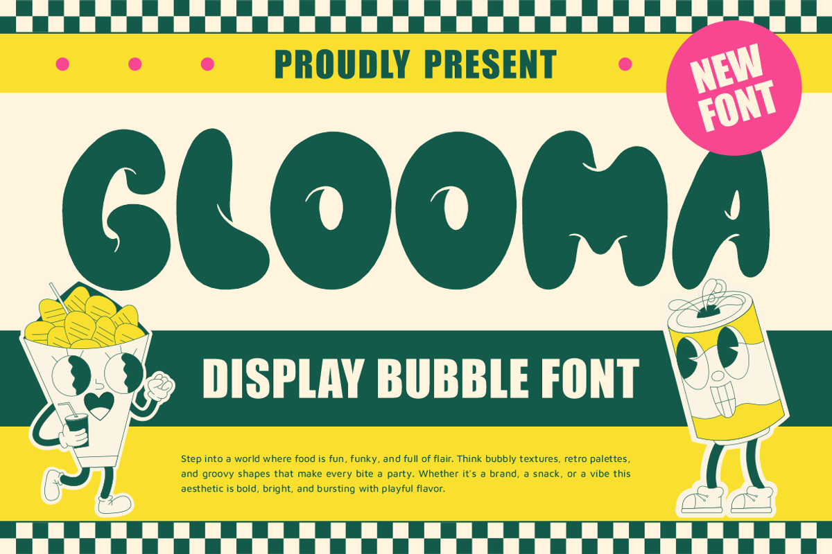 Glooma Display Bubble Font, a Font by PutraCetol Studio (Photo 1 of 5)