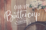 Chin Up Buttercup! Font Duo & Extras, a Script Font by Nicky Laatz (Thumbnail 1 of 14)
