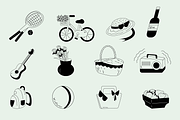 Summer Picnic. Line Graphic, a Person Illustration by Schumacher Shop (Thumbnail 11 of 13)