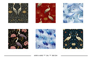 Crane Retro Art Style Patterns, a Pattern Graphic by karenfoleyphoto (Thumbnail 7 of 7)