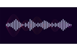 Vector music sound waves, an Illustration by Things for designers