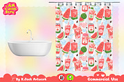Cute Watermelon Soda Drink Seamless, a Background Graphic by K.JackArtwork (Thumbnail 7 of 8)