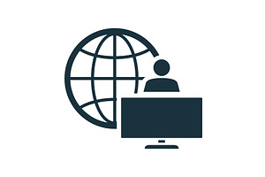 News anchor presenting global news, a Technology Illustration by Aimagenarium@gmail.com