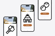50 Prehistoy Icons, an Outline Icon by Side Project (Thumbnail 6 of 8)
