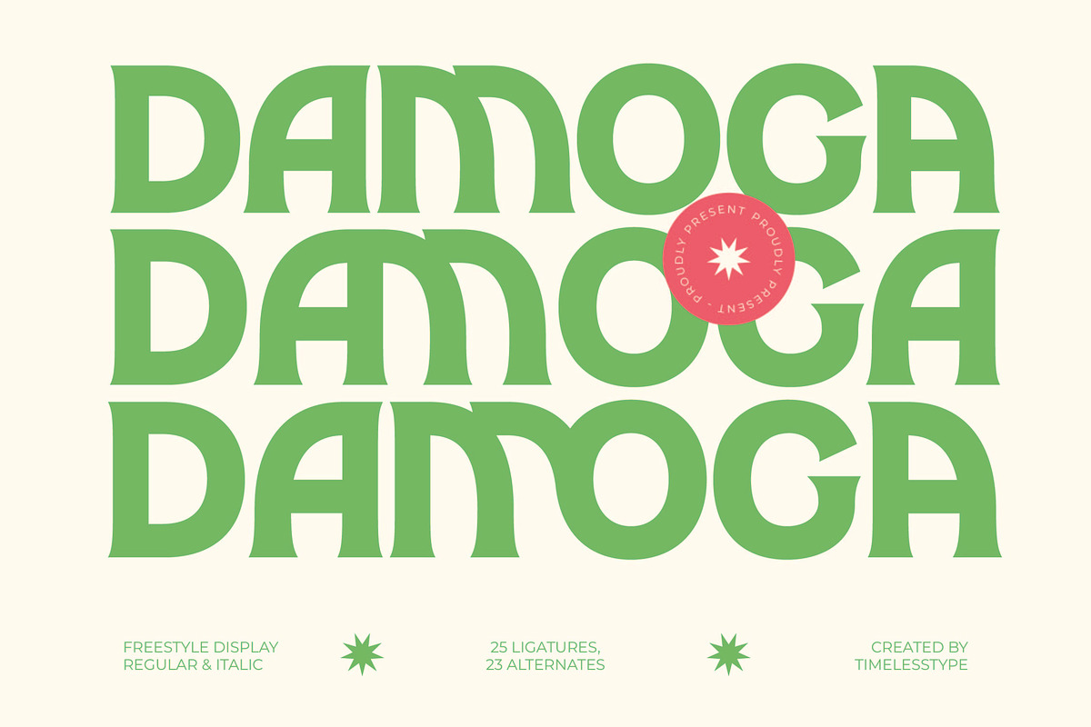 Damoga Modern Display Serif Font, a Serif Font by timelesstype.co (Photo 1 of 15)