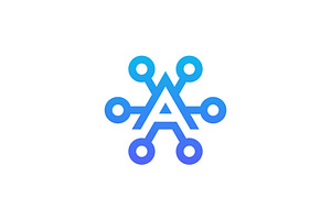 letter A network link digital logo, a Branding & Logo Template by Rasagama Studio