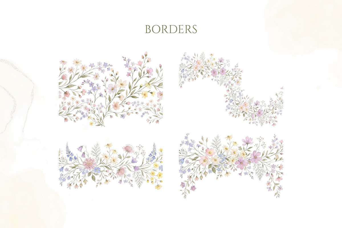 Wildflower Watercolor PNG Bundle, a Decorative Illustration by Arslan (Photo 11 of 16)