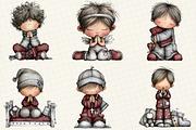 Praying Kids Clipart Bundle, an Illustration by DreamCafeArt (Thumbnail 6 of 8)