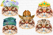 Portrait of Highland fold cat, an Animal Illustration by Watercolor fantasy (Thumbnail 5 of 5)