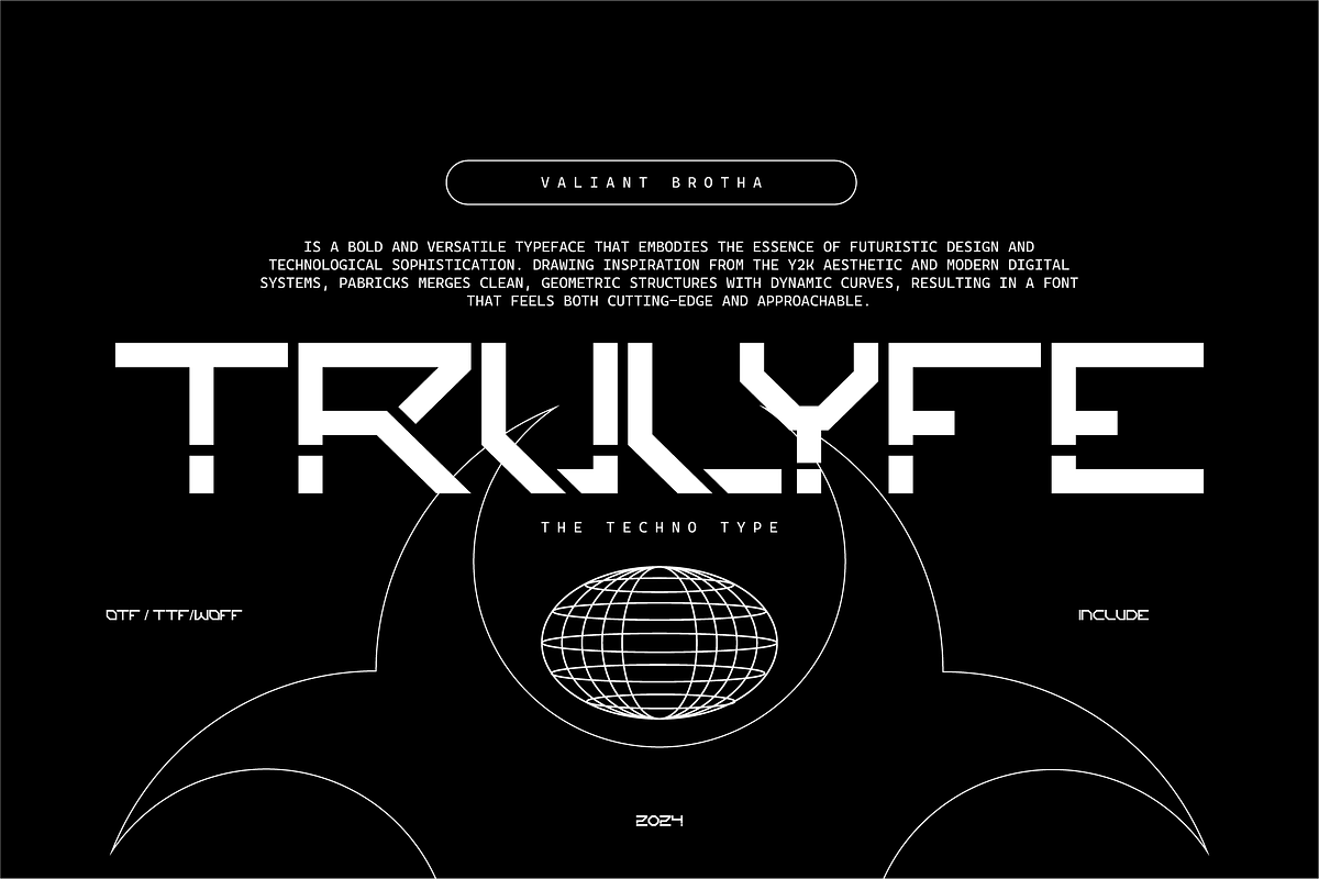 VB Trulyfe - Futuristic Display Font, a Sans Serif Font by VALIANTBROTHA (Photo 1 of 9)