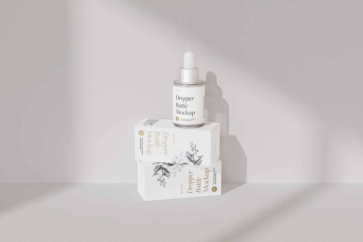 Frosted Glass Dropper Bottle Mockups, a Packaging Mockup by Wildfield Studio (Photo 12 of 13)