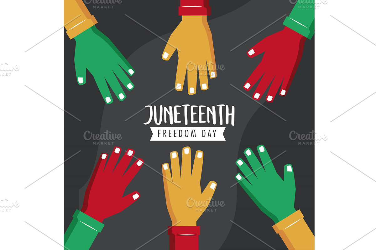 juneteenth freedom day hands, an Illustration by studiogstock