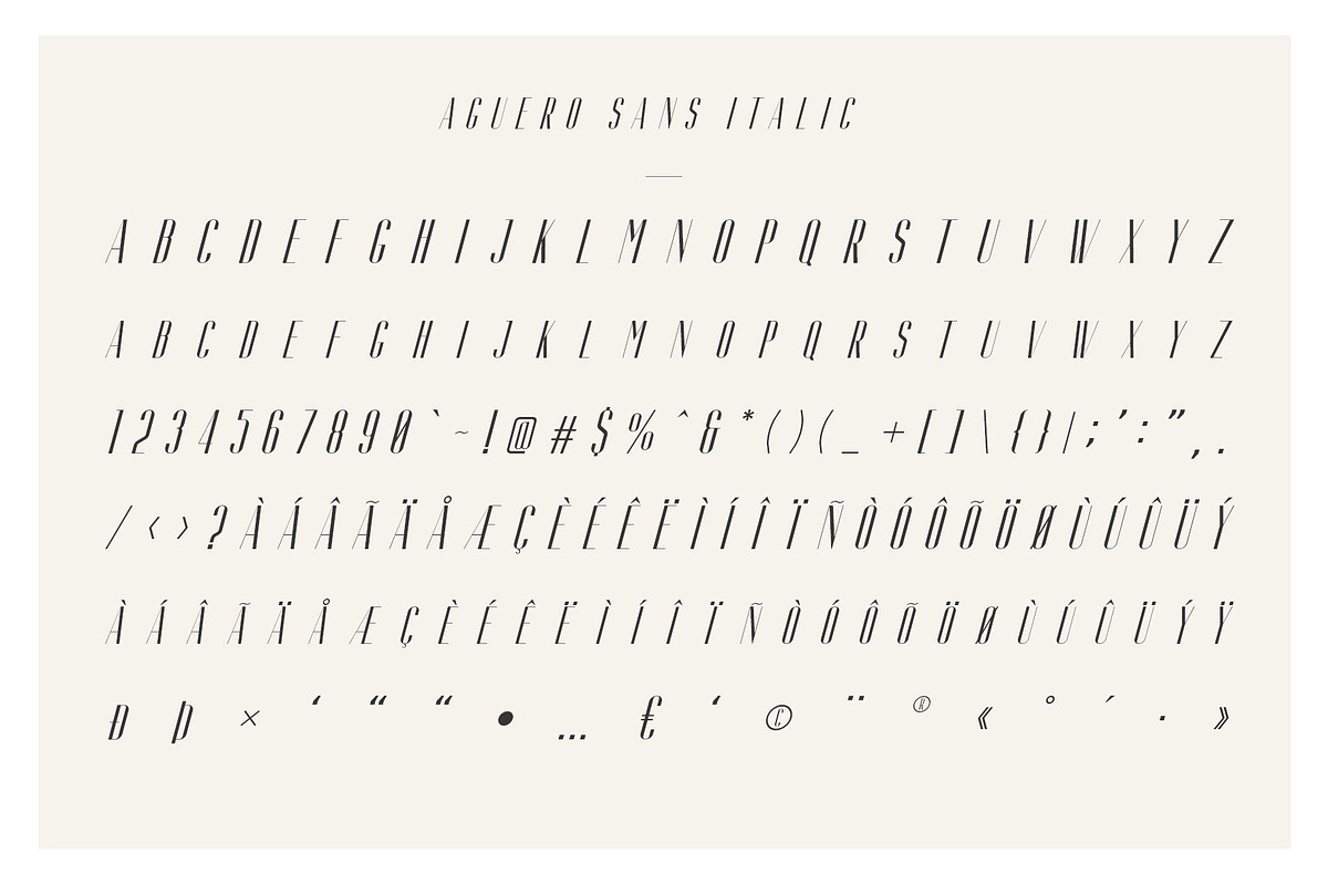 Aguero Sans - Font Family preview 4