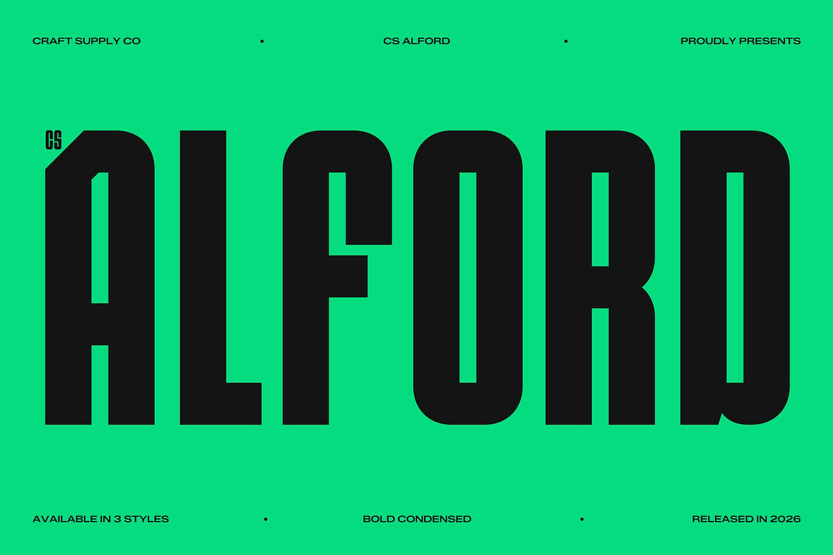 CS Alford – Condensed Font, a Sans Serif Font by Craft Supply Co. (Photo 1 of 8)