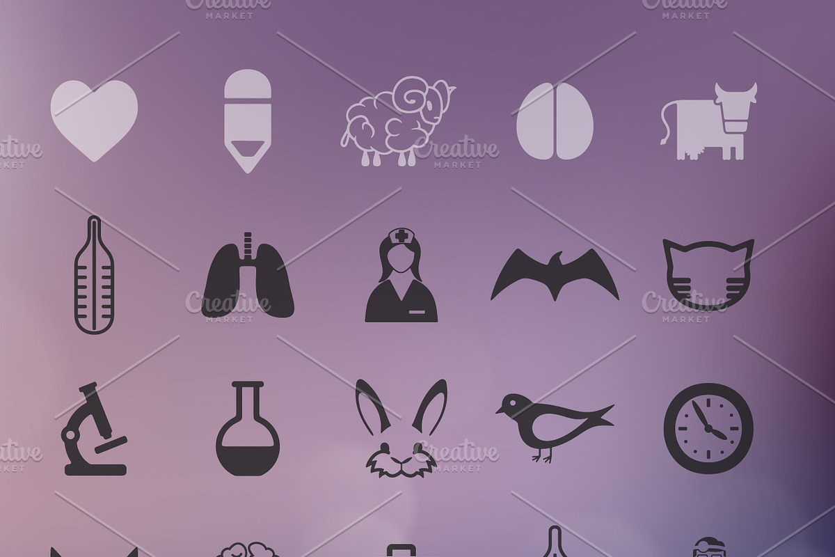 80 VETERINARY icons, a Templates & Theme by Palau (Photo 4 of 4)
