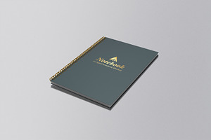 A4 Spiral Notebook Mockup