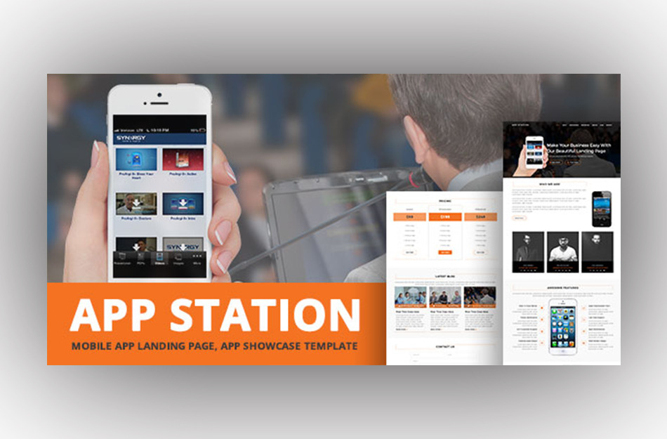 AppStation - Mobile App Landing Page, a HTML Template by Dueza.Com