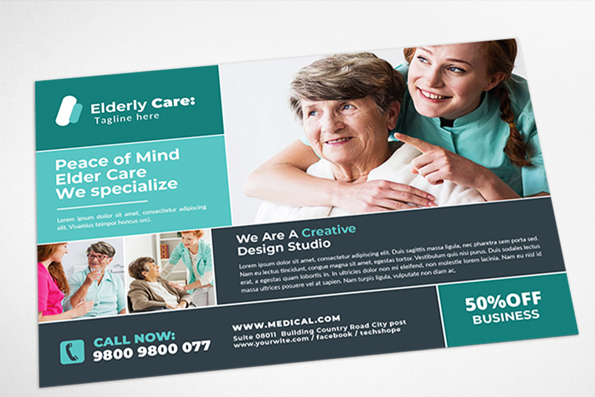 Home Health Postcard Template, a Card Template by AfzaalGraphics (Photo 3 of 4)