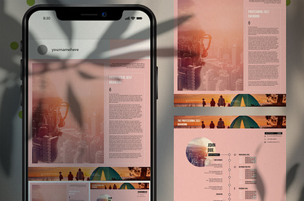 Instagram Self Branding Layouts, a Social Media Template by Bizz_District_Studio