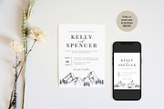 Mountain Wedding Invitation Template, an Invitation Template by Cottontail Paper Shop (Thumbnail 3 of 7)