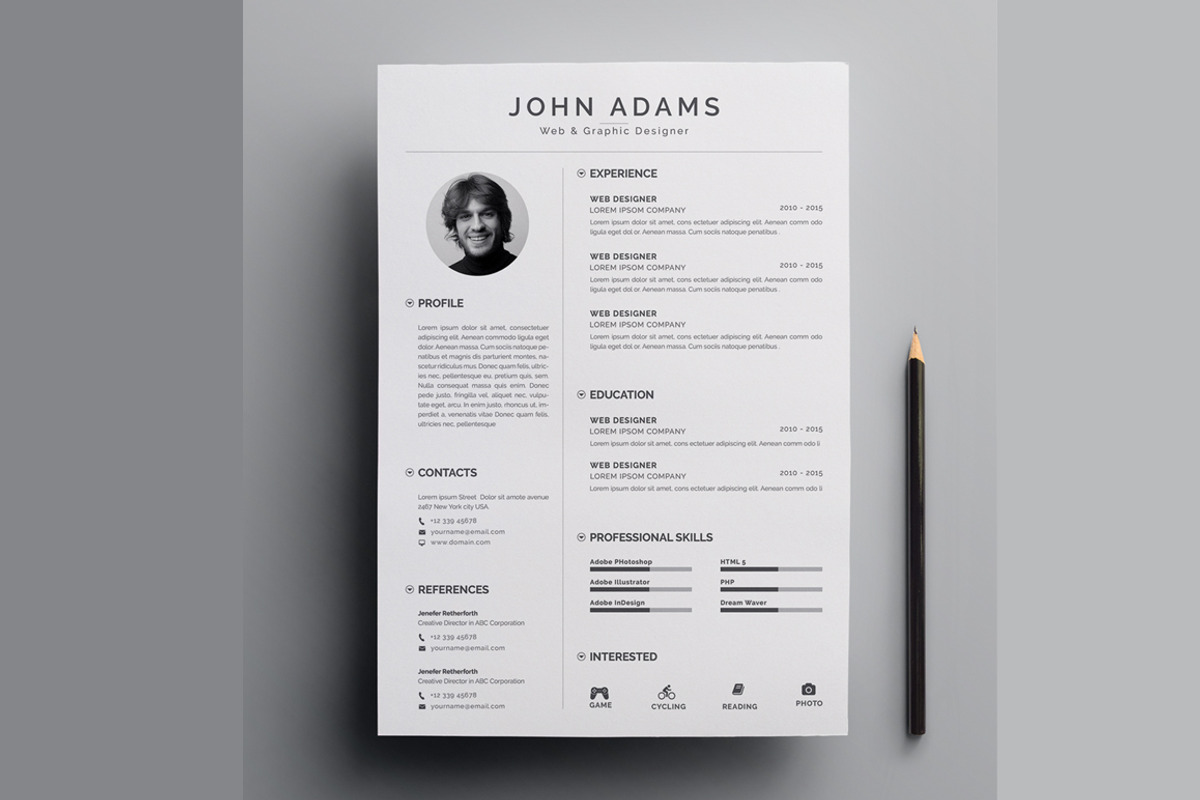 Clean Resume, a Resume Template by Pxl_graphic (Photo 2 of 5)