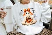 Coquette Halloween Ghost PNG, a Seasonal Illustration by Creative Art (Thumbnail 3 of 3)