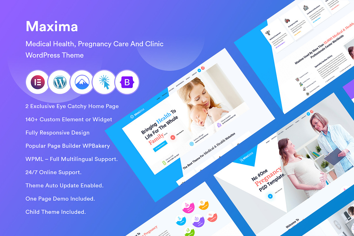 Medical Health & Pregnancy WP Theme, a WordPress Template by CodexCoder Themes