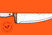 Butcher Knife. Hand drawn sketch, a Food Illustration by Foxys Graphic (Thumbnail 2 of 3)