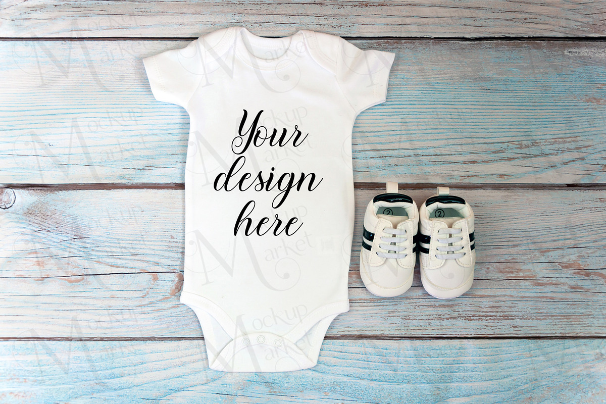 29 Baby Bodysuit mockup bundle., a Print Template by MockupMarket (Photo 18 of 30)