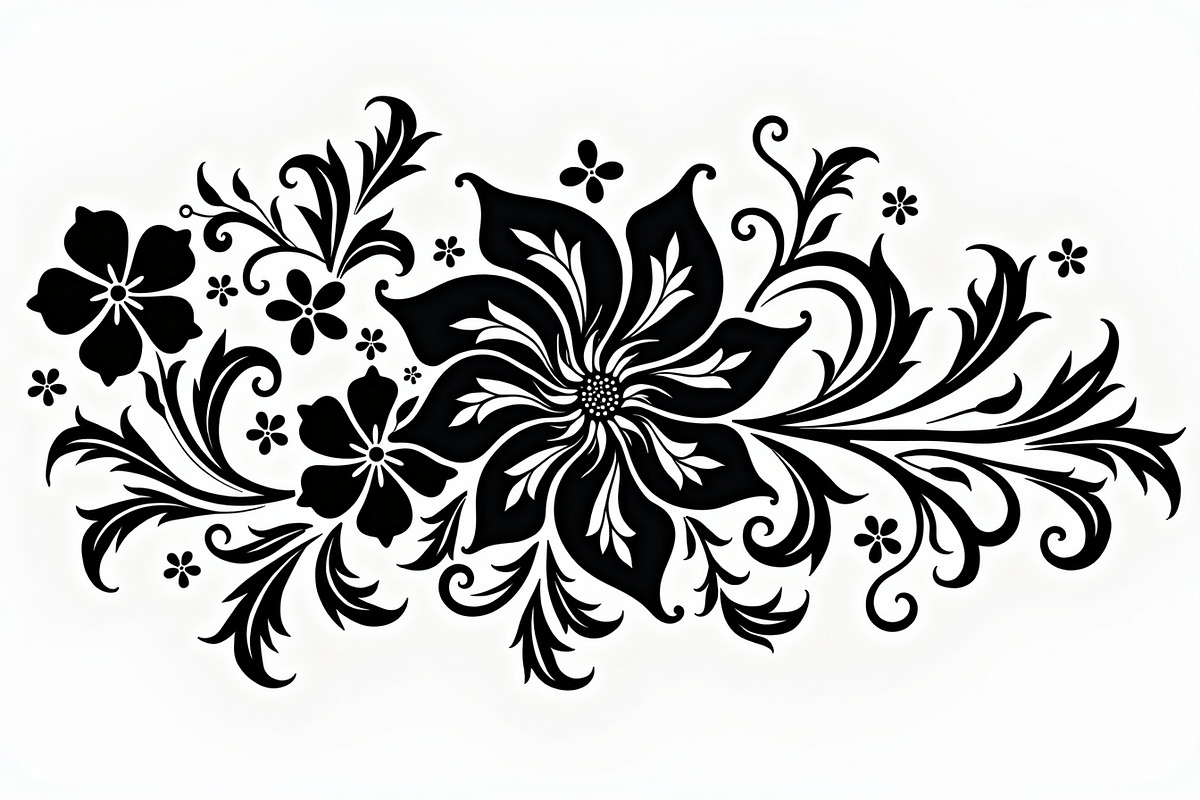 Vintage Flower Ornament Set, an Illustration by Creativeshirt (Photo 14 of 21)