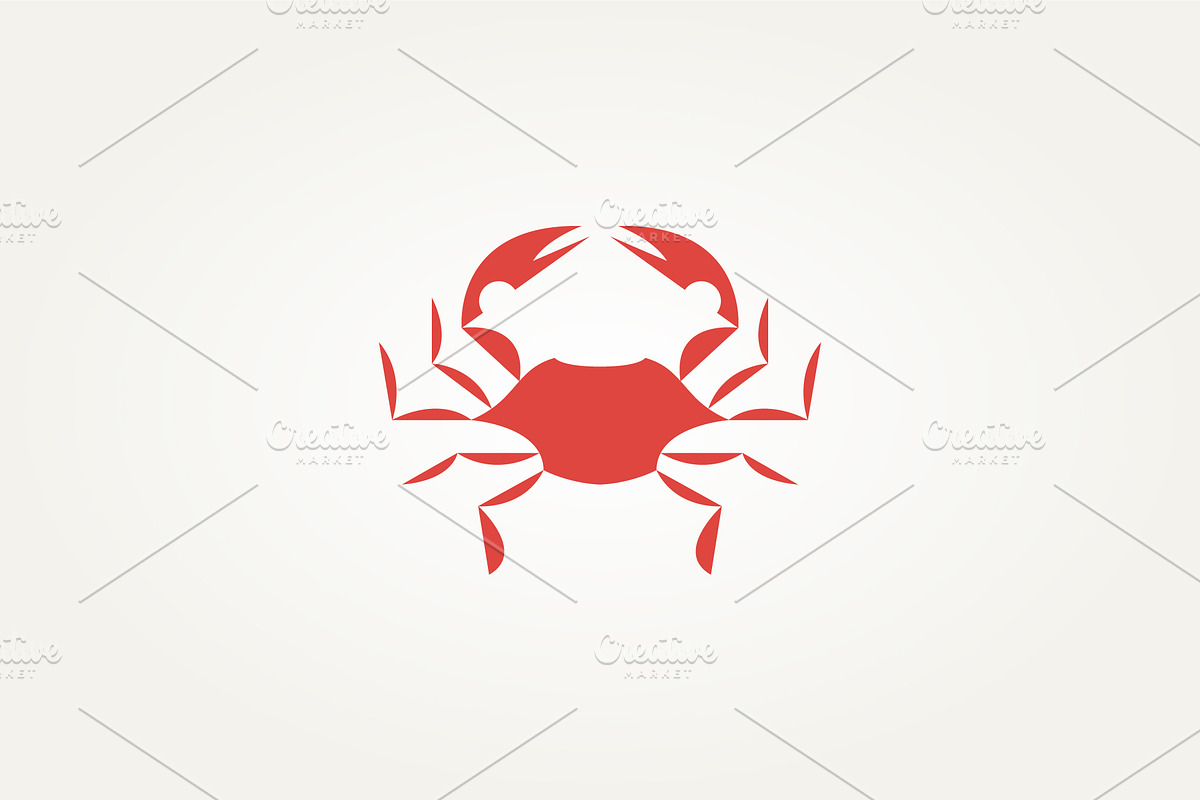 isolated red crab seafood icon logo, a Branding & Logo Template by Blazybone
