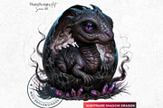 Newborn Dragons clipart set, an Animal Illustration by ThatsDesignArt (Thumbnail 10 of 10)