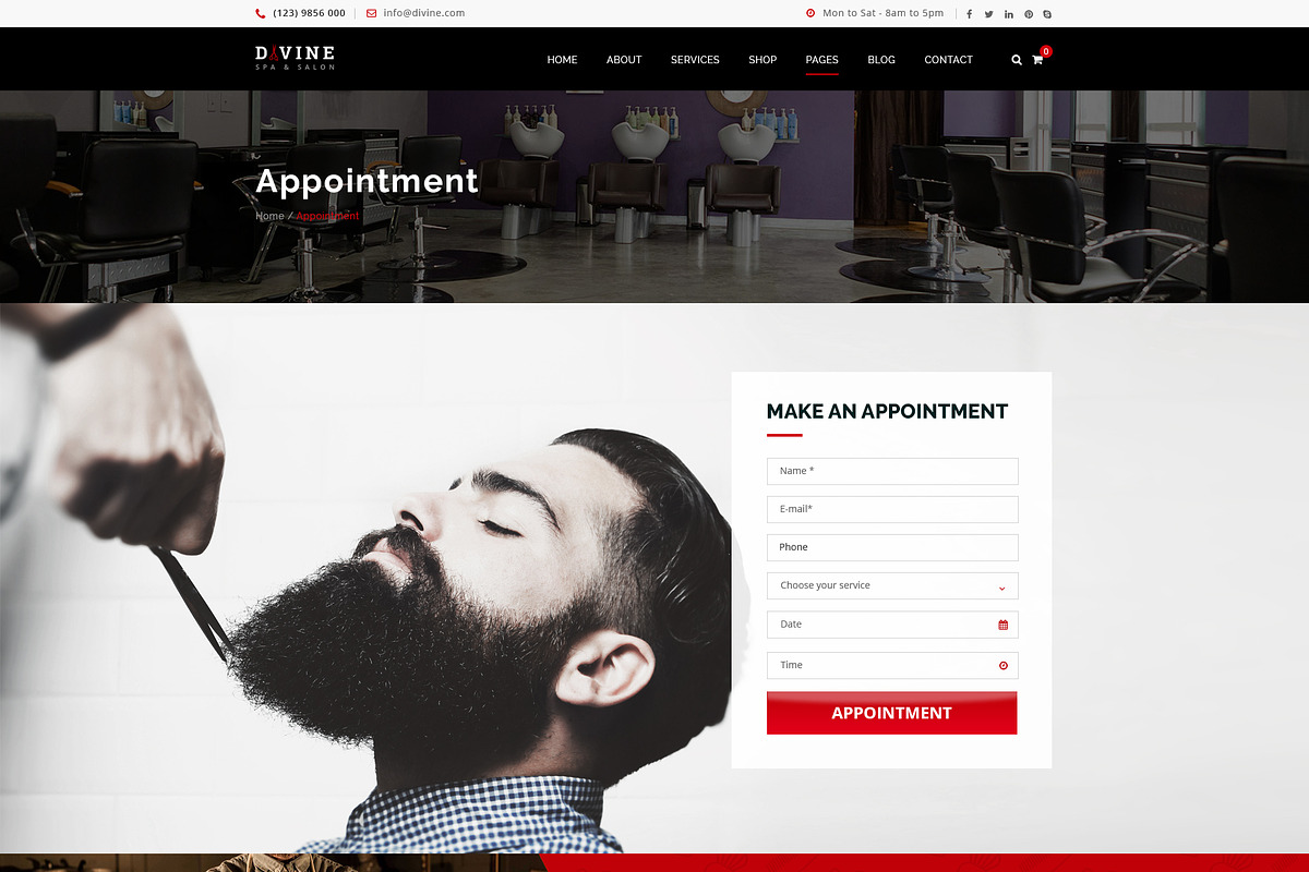 Divine - Photoshop Template, a Websites & App Template by DigitalCenturySF (Photo 12 of 13)